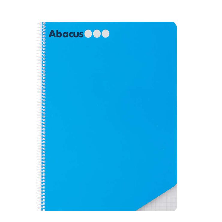 Libreta espiral Abacus A4 80 hojas liso azul