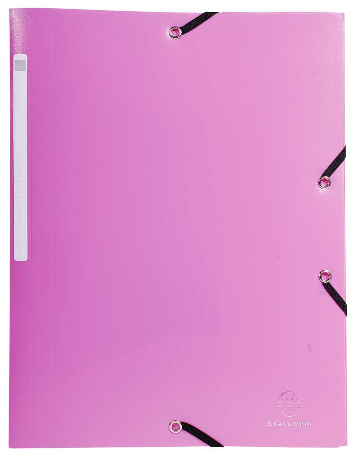 Carpeta solapas y gomas A4 Exacompta rosa