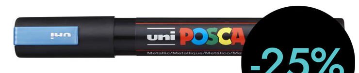 Retolador Posca PC-5M 1,8-2,5mm blau metall