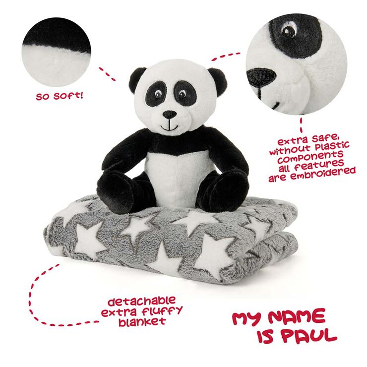 Kit Peluche y Manta Panda Perletti