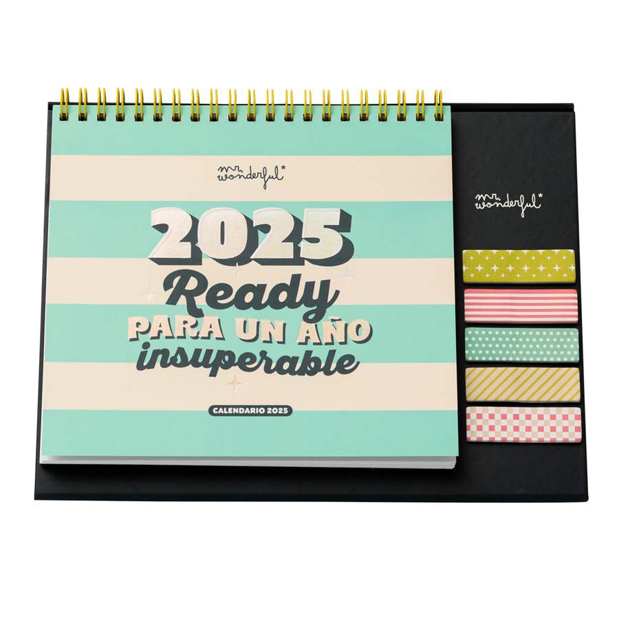Calendari taula Mr.Wonderful 2025 castell&agrave; Un A&ntilde;o Insuperable