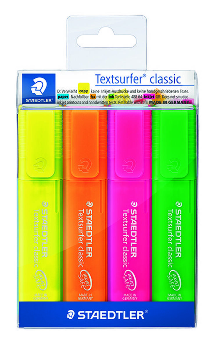 Marcadores fluorescente Staedtler 4 colores