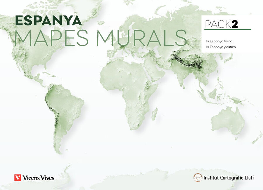 Pack 2 Mapes Murals Espanya F&iacute;sica i Pol&iacute;tica