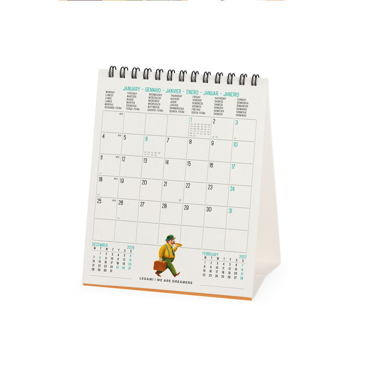 Calendario Legami 12x14,5 Sobremesa Booklovers Multiling&uuml;e 2027