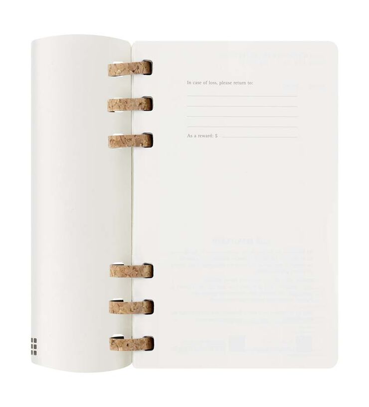 Agenda escolar espiral moleske tapa blanda sem/vista L 2025-26 negro