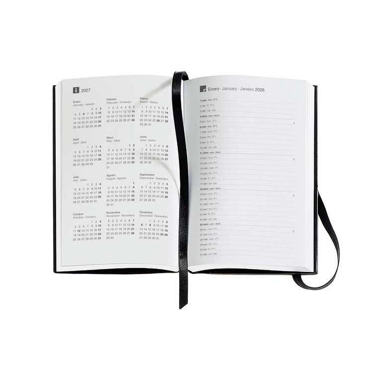 Agenda Miquelrius Passport 9x14 setm/vista mult 2026 Chester negre