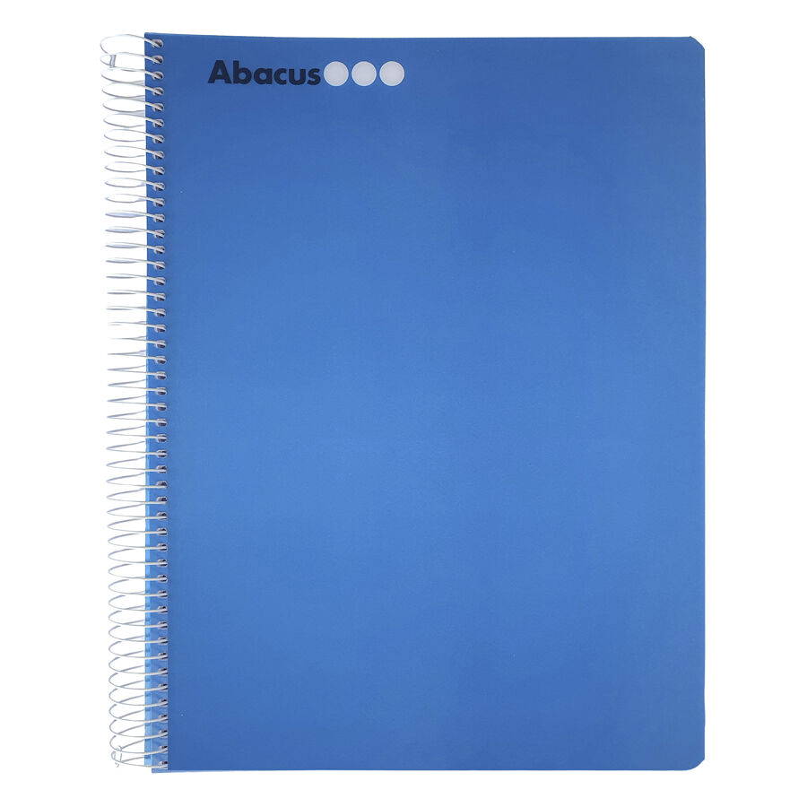 Notebook Abacus A4 Tapa de Polipropileno 120 Hojas Cuadriculado 5 &times; 5 Azul