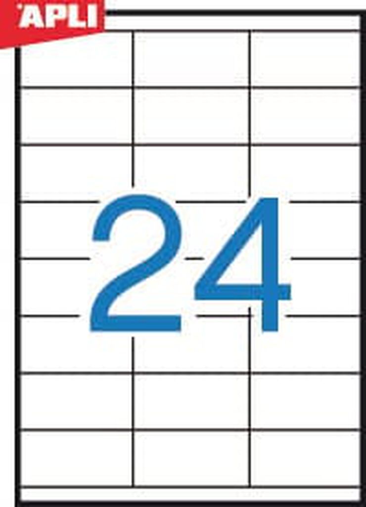 Etiqueta Apli Inkjet/Laser/Fotoc.35x70mm 100 hojas