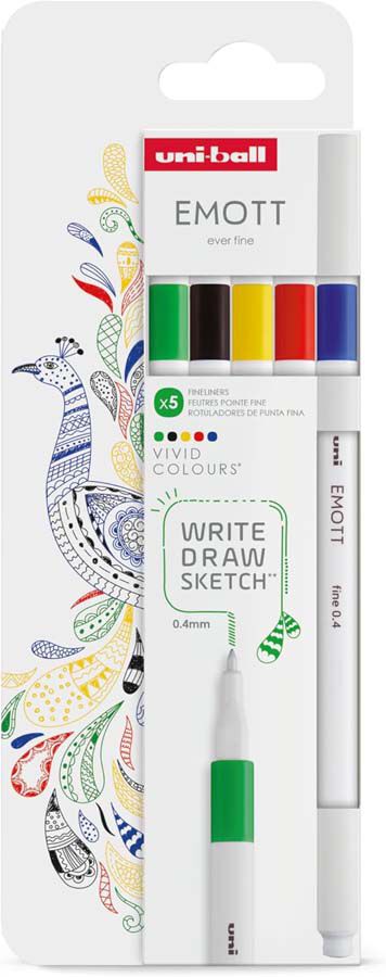 Retoladors Emott Uni-Ball Emott 5 colors Vius