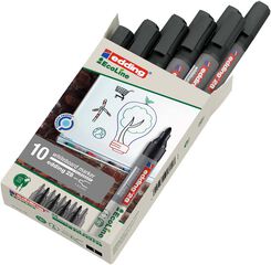 Rotuladores pizarra Edding Ecoline 28 negro 10u