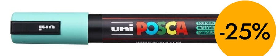 Rotulador Posca PC-5M 1,8-2,5mm verde marino