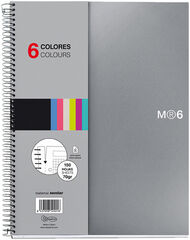 Notebook 6 Miquelrius A4 150 hojas 5x5 plata