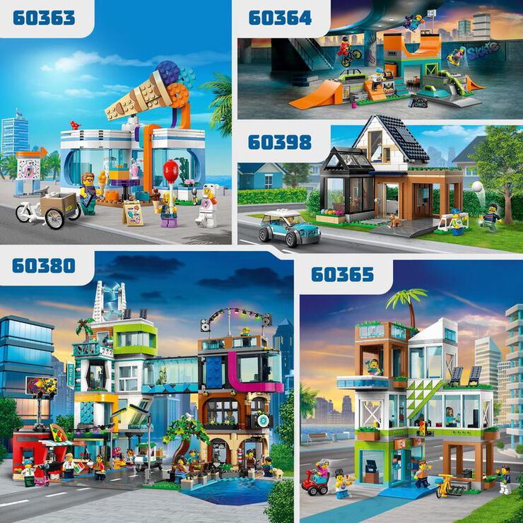 Set De Juego Lego City Casa Familiar Y Coche Electrico 60398