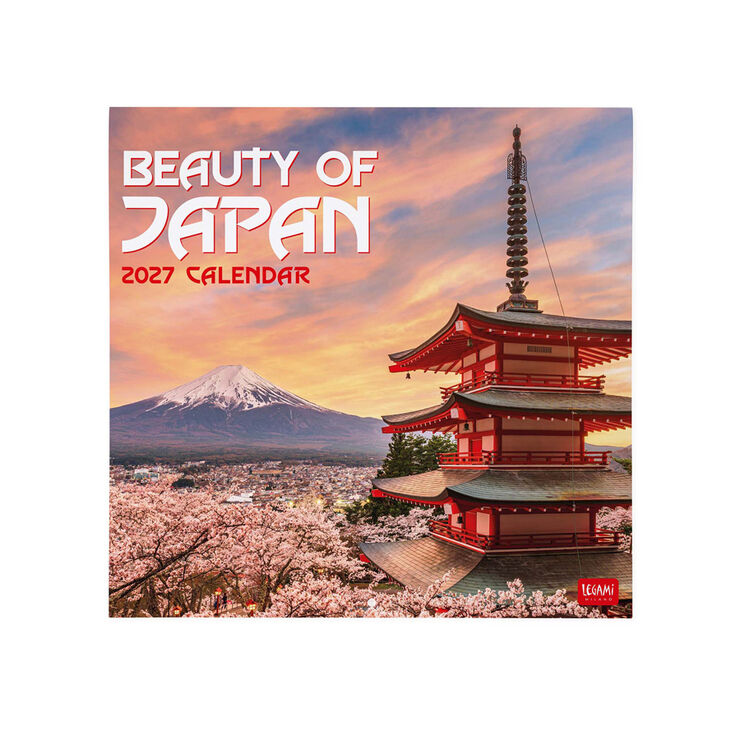 Calendario Legami 30x29 Pared Beauty Japan Multiling&uuml;e 2027