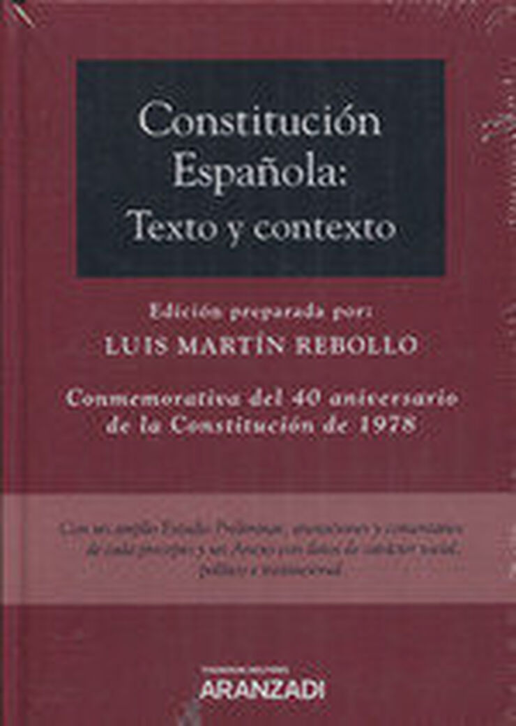 Constitución Española: texto y contexto (Papel + e-book)