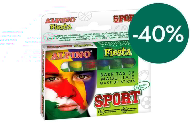 Maquillaje barra Fiesta Sport 6 colores