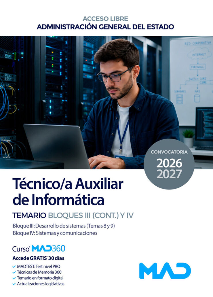 TAI (Acceso libre). Temario Bloques III (Cont.) y IV. Administraci&oacute;n General del Estado