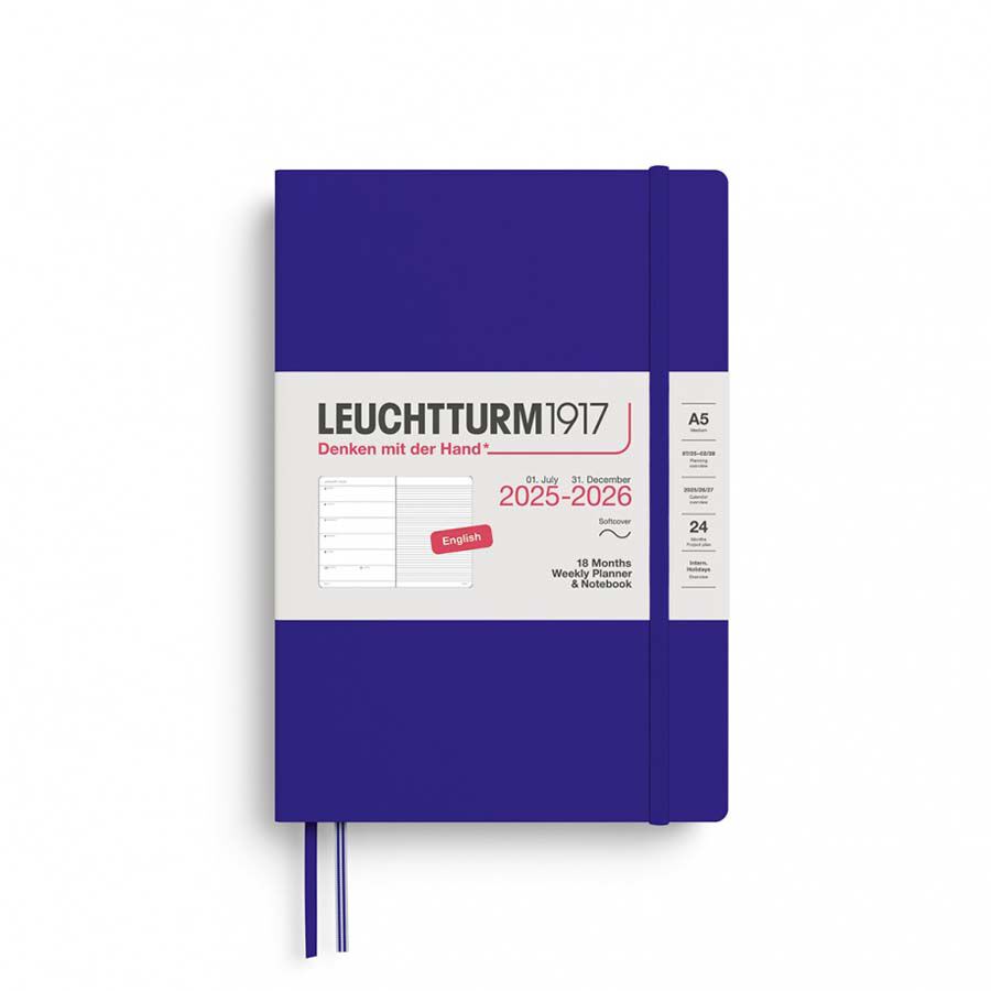 Agenda 18 mesos Leuchtturm A5 setm/vista 2026 Ink