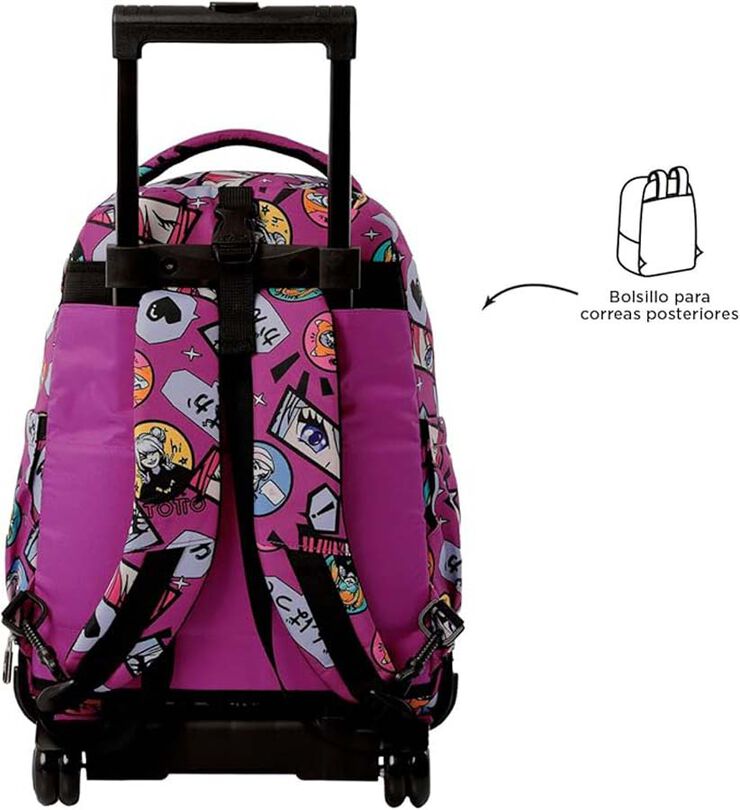 Mochila con ruedas desmontable Totto Tiza Kitsune