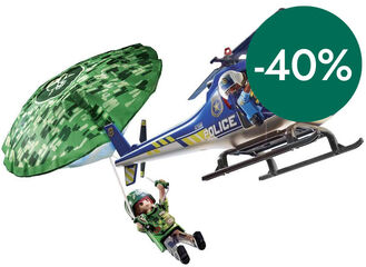 Playmobil City Action Helicóptero Policía Paracaídas 70569