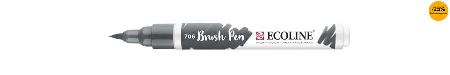 Retolador Ecoline Brush Pen gris fosc 706