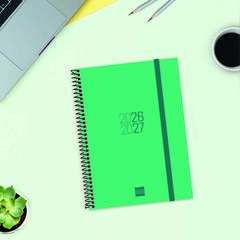 Agenda Escolar Finocam Esp.E10 Sem/Vista Catal&aacute;n 2026-27 Verde