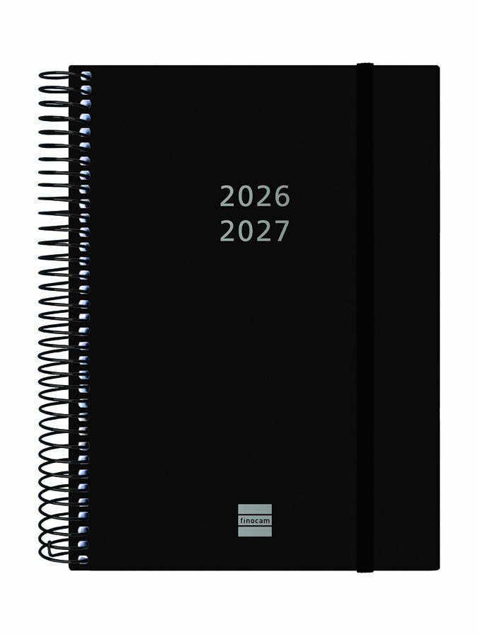 Agenda Finocam Esp.18M E10 2D/P Multiling&uuml;e 2026-27 Negro