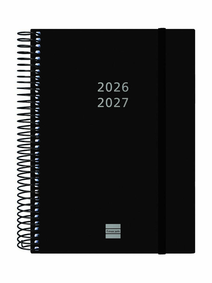 Agenda Finocam Esp.18M E10 2D/P Multiling&uuml;e 2026-27 Negro