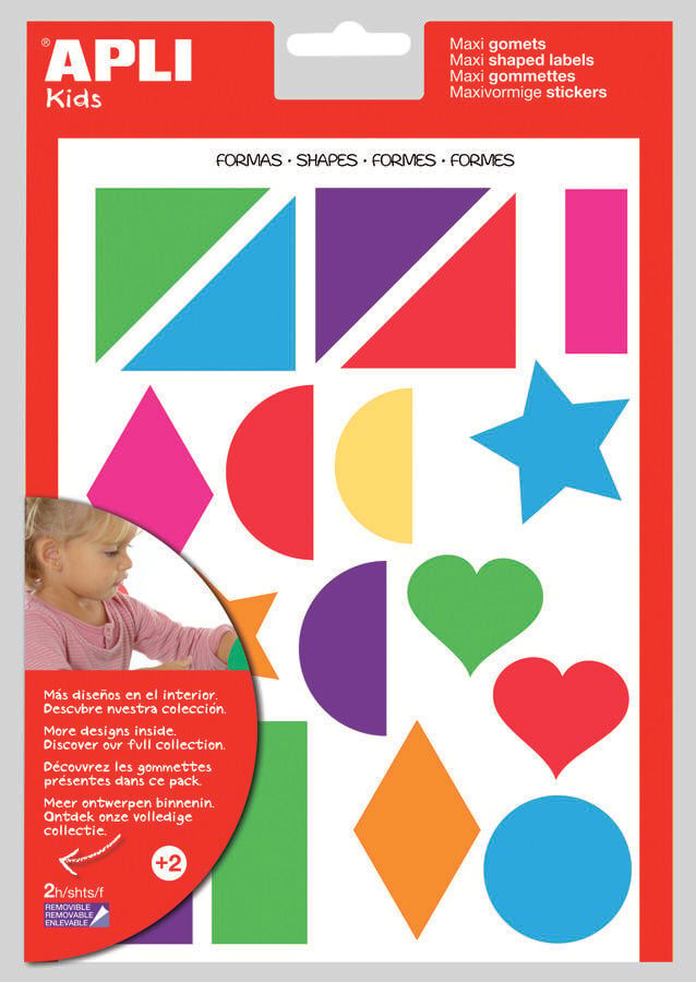 Gomets tem&aacute;ticos Apli Maxi Formas Apli 2 hojas