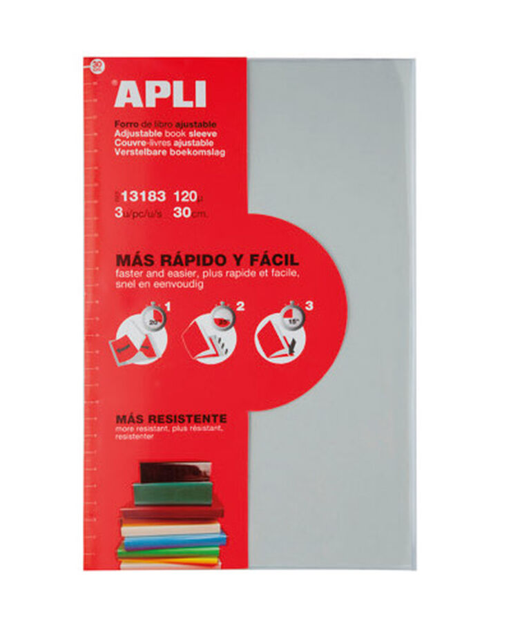 Bolsa forro libros ajustable Apli 300mm 3u