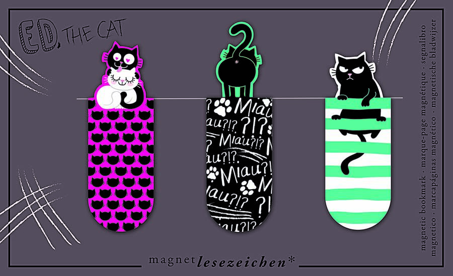 Punto de Libro magn&eacute;tico Ed, The Cat 3u