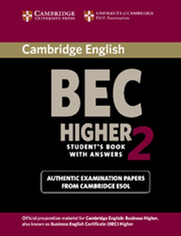 Cambridge Bec Higher 2 Student'S book With Answers