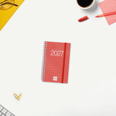 Agenda Finocam Year Semana Vista Horizontal 2027 Catal&aacute;n Rojo