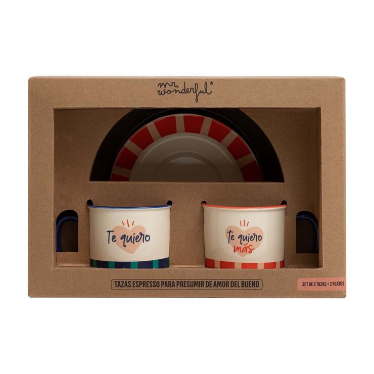 Set 2 Tazas Espresso Mr.Wonderful