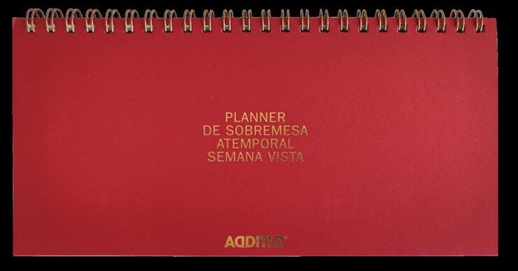 Planificador Mesa Additio Semana Vista Atemporal Castellano
