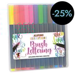 Rotuladores pincel Alpino Lettering 12 colores
