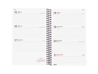 Agenda Finocam Opaque Semana Vista Horizontal 2027 Catal&aacute;n Negro