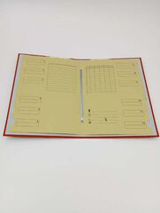 Carpeta classificadora folrada vermell
