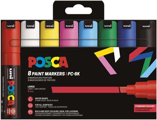 Rotuladores Posca PC-8K 8mm Basic 8 colores