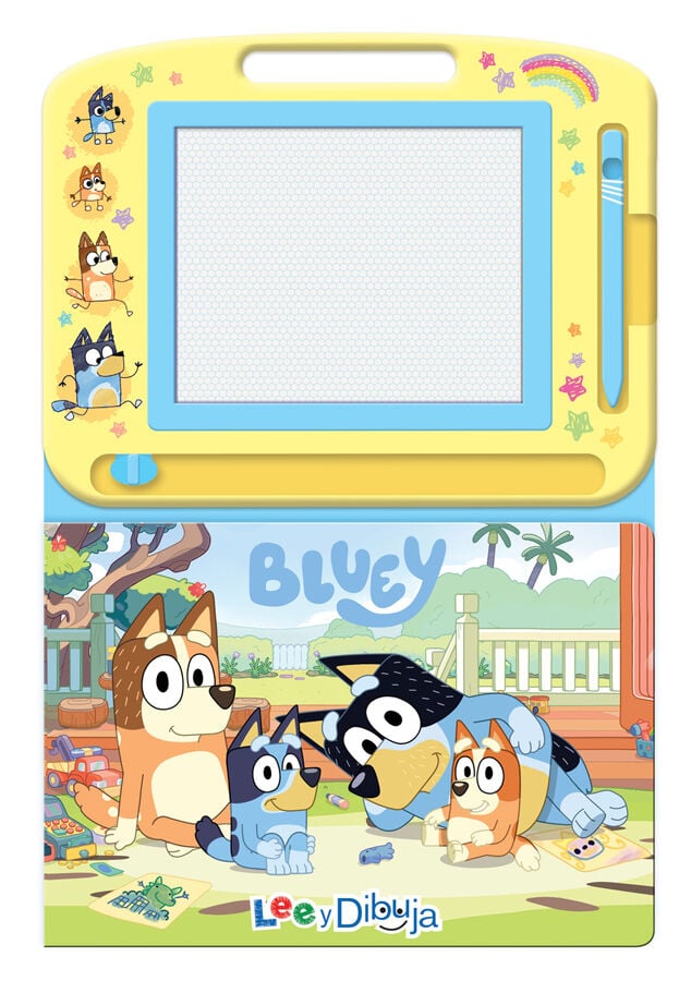 Bluey. Lee y dibuja (libro + pizarra magn&eacute;tica)