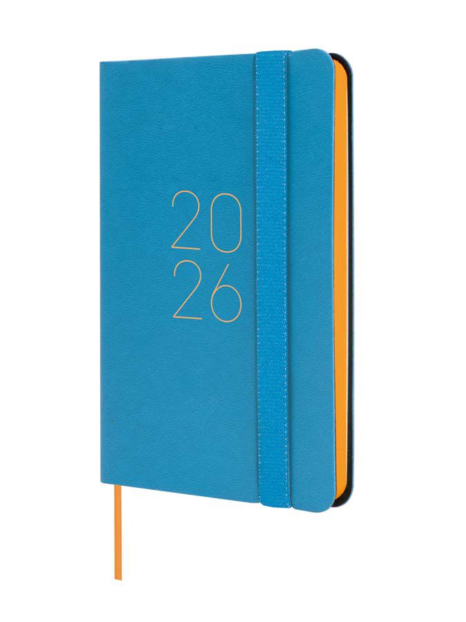 Agenda Finocam Llisa F2 setm/vista horitzontal cat 2026 blau