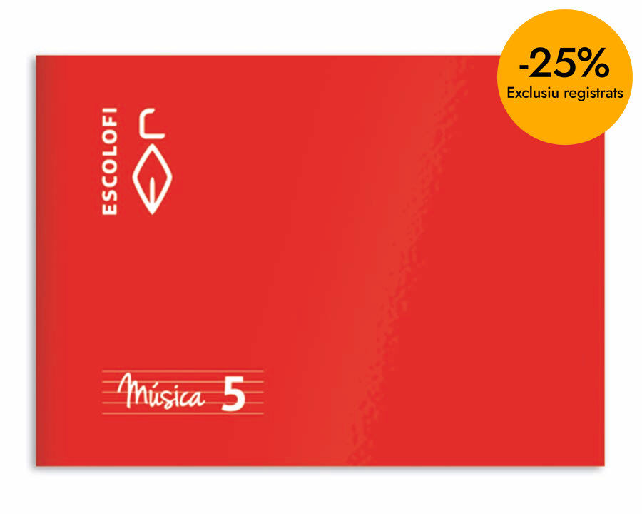 Llibreta de M&uacute;sica Escolofi A5 5 pentagrames