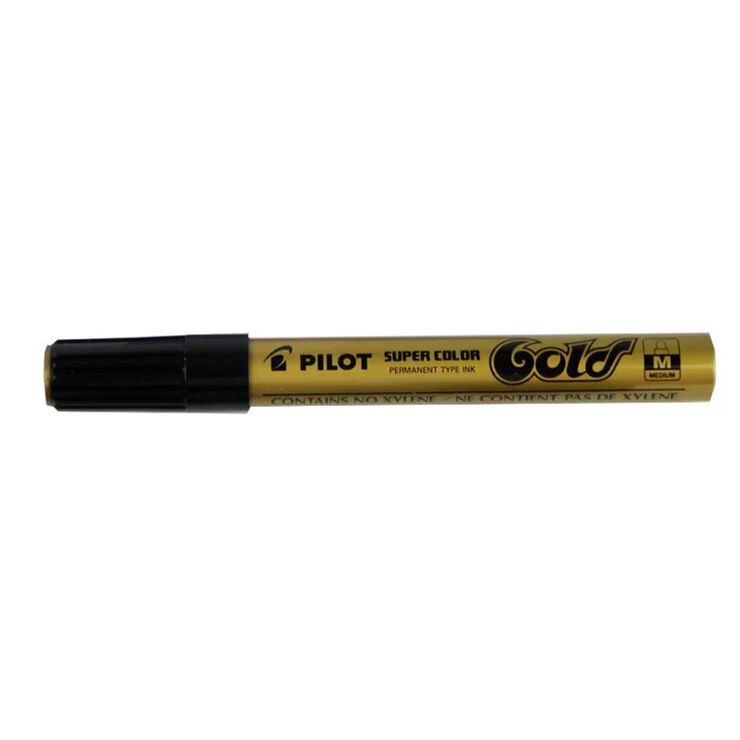 Rotulador permanente Pilot Super Color oro 1u