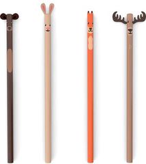 Set de llapis Kikkerland Animals del bosc 4u
