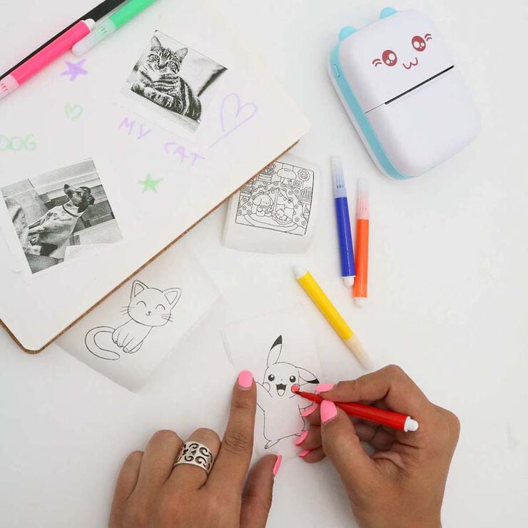 Impressora Mini Funny Kawai blau