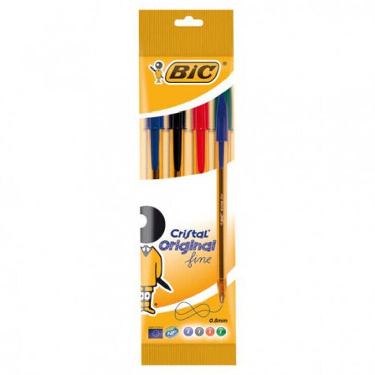 Bolígrafos Bic Cristal Original Fine 4 colores