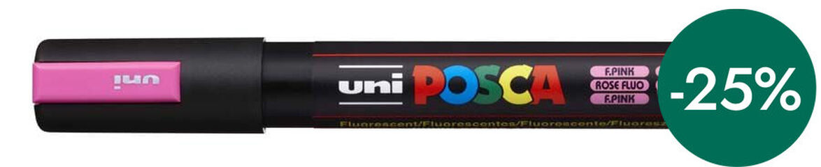 Rotulador Posca PC-5M 1,8-2,5mm rosa fluorescente