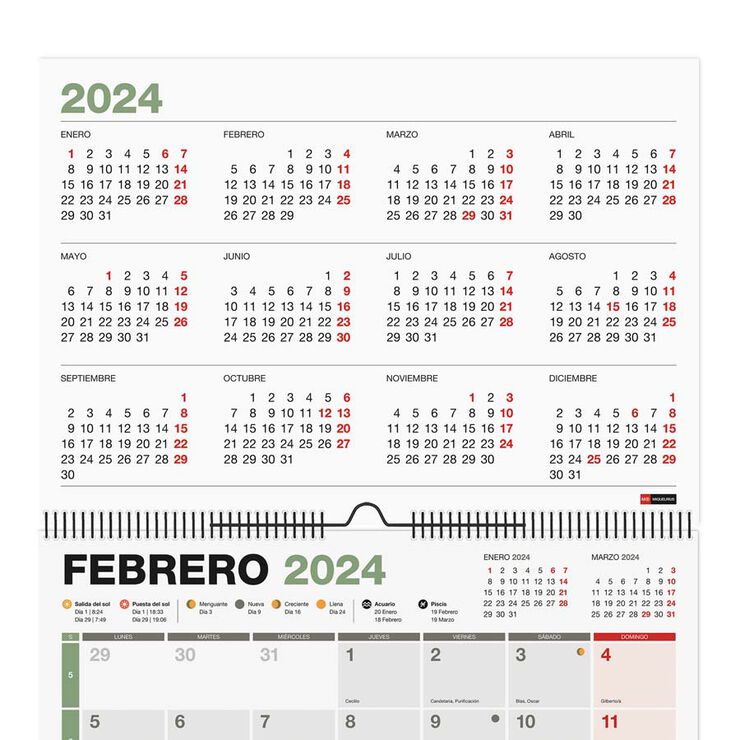 Calendari paret MiquelRius A3 2024 cast Completo