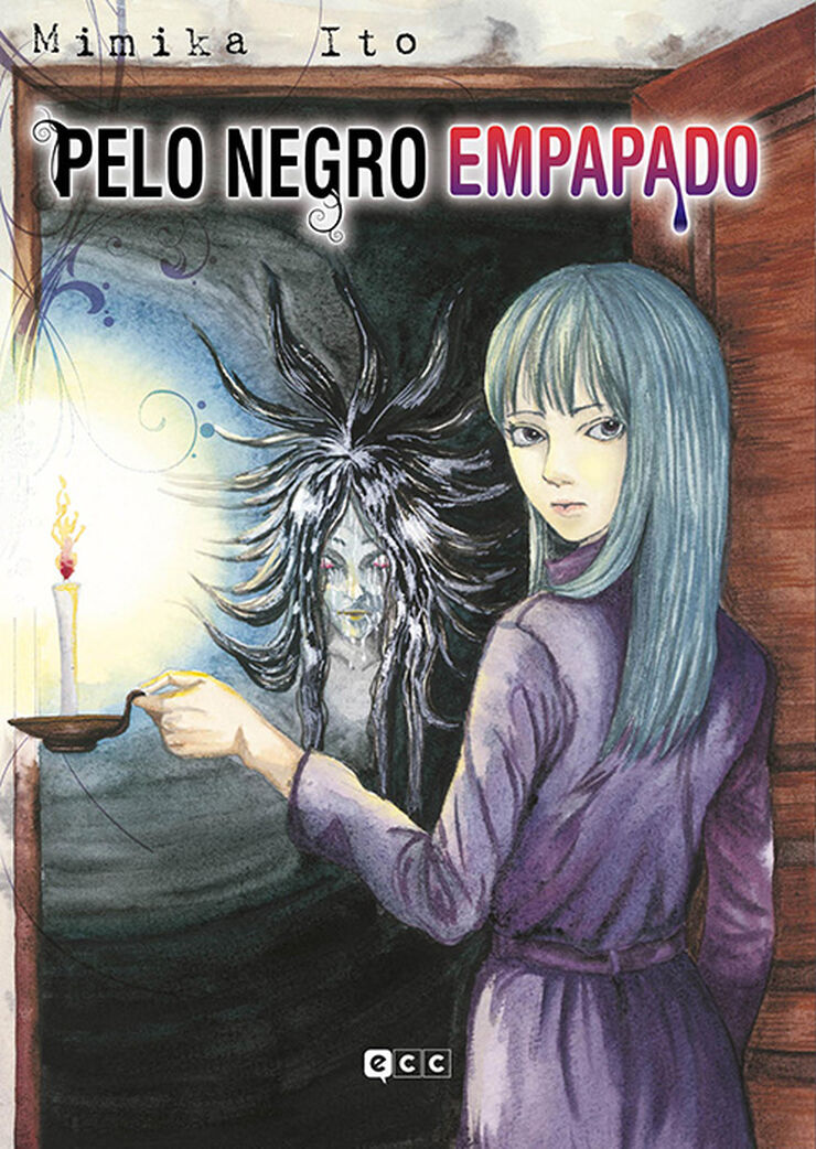 Pelo negro empapado