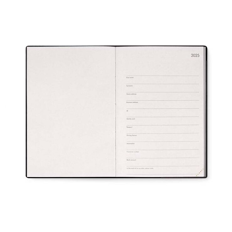 Agenda Legami Bloc sem/vista mult 2025 Blackdiamon